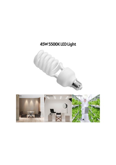 D10242-220v Spiral Floresan Ampul 45w 5500k Gün Işığı E27 Soket Beyaz