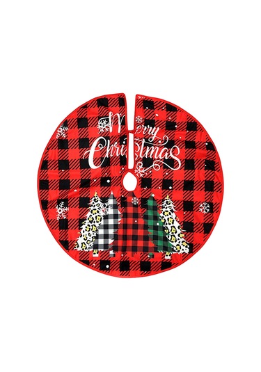 Xindoker Kırmızı Baskılı Noel Ağacı Etkili Noel Bayramı Dekorasyon Aksesuarı