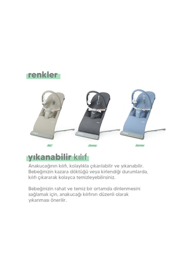 Huggy Wave Bebek Hareket Ettikçe Sallanabilen Müzikli Anakucağı