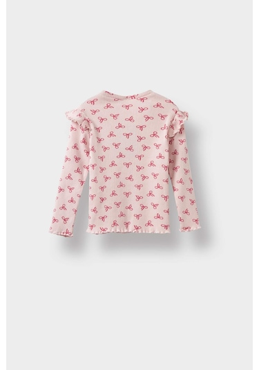 Defacto Kız Bebek Bisiklet Yaka Fitilli Kaşkorse Desenli Uzun Kollu Tişört F3712a525aupn38 Pembe Defacto Kız Bebek Bisiklet Yaka Fitilli Kaşkorse Desenli Uzun Kollu Tişört F3712a525aupn38 Pembe