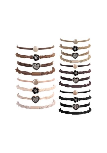 20 Adet Boho Saç Bandı Bileziği, Kadınlar Ve Kızlar İçin At Kuyruğu Tutucu Saç Bantları Çok  Renkli