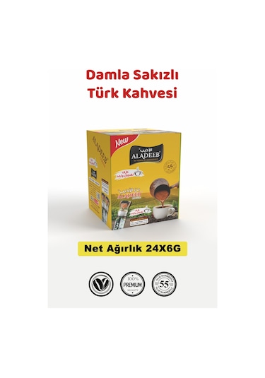 Aladeeb Damla Sakız Aromalı Türk Kahvesi 24 x 6 G