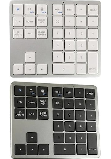 Mini Sayısal Klavye 2.4g Kablosuz Bluetooth Uyumlu Çift Mod 35 Tuşlar Sessiz Taşınabilir Dizüstü Telefon Tuş Takımı Bilgisayar Aksesuarları