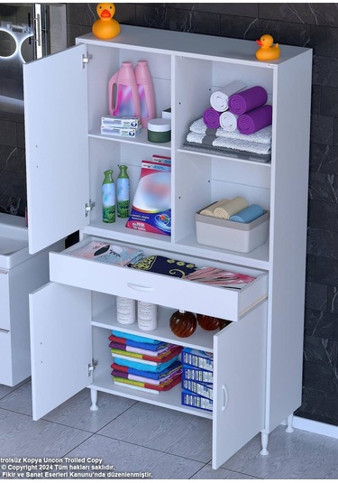 90 X 173 X 32,5 Cm 1 Çekmece 3 Kapak 3 Raf 6 Göz Bölme Organizatör Mutfak Dolabı Çok Amaçlı Dolap Beyaz 90 X 173 X 32,5 Cm 1 Çekmece 3 Kapak 3 Raf 6 Göz Bölme Organizatör Mutfak Dolabı Çok Amaçlı Dolap Beyaz