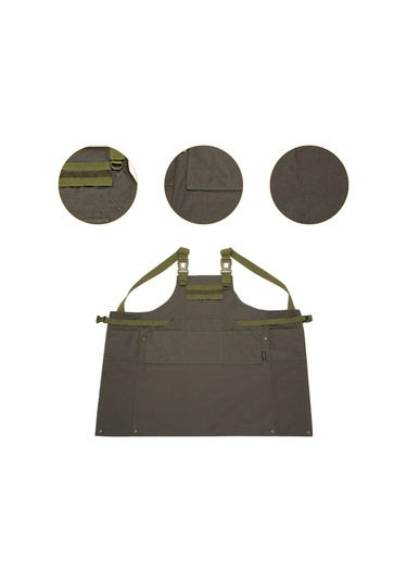 Homyl Araçlar Önlük Çoklu Cepler Suya Dayanıklı Barbekü Yeşil