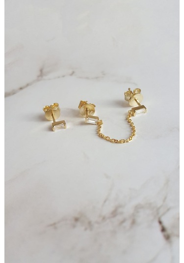 MorMajor Silver Ithal 3Lü Baget Kombin Gümüş Küpe-6139