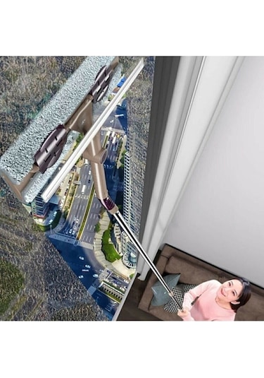 Bükülür Paletli Oynar Başlıklı Camsil Çekçek Cam Silme Aparatı Gri