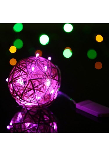 Symbee 2 Metre Yeşil Led Işık Zinciri, Taşınabilir Bakır Tel, Ip65 Su Geçirmez, Pil Gereklidir Pil Dahil Değil Yeşil