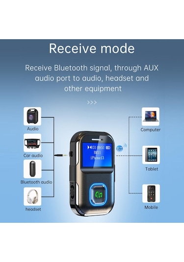 Sones Br11 Ekranlı Bluetooth Ses Alıcısı Mp3 Çalar