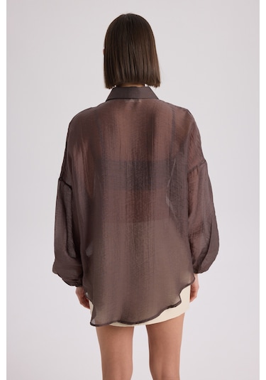 Mai Collection Mai Studios Co. Lyra Oversize Kahve Gömlek Kahve