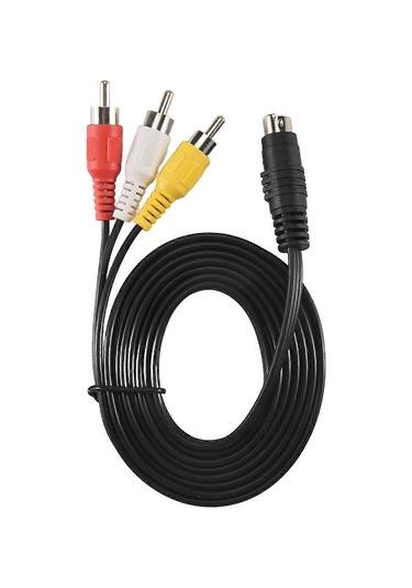 1,5 M S-video Erkek - 3 Erkek Tv Pc Dönüştürme Kablosu, Ses Ve Görüntü Aygıtları İçin 4 Pin