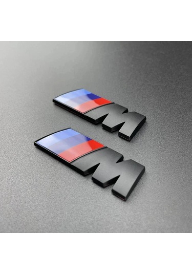 Bmw Abs M Logo Gövde Yan Rozet Gövde Arka Bagaj Dekore Çıkartma Araba Cerium Gray 9x3cm 1 Piece Set