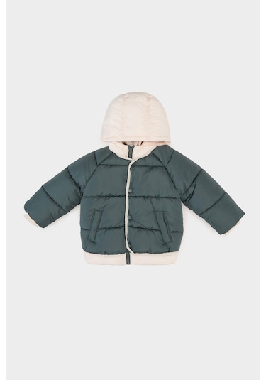 Defacto Erkek Bebek Su Geçirmez Çok Renkli Cepli Şişme Mont C3462a525augr314 Gri