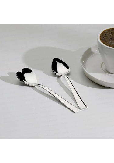Nehir Can & Canan 12 Adet Kahve Kaşık Takımı Gümüş
