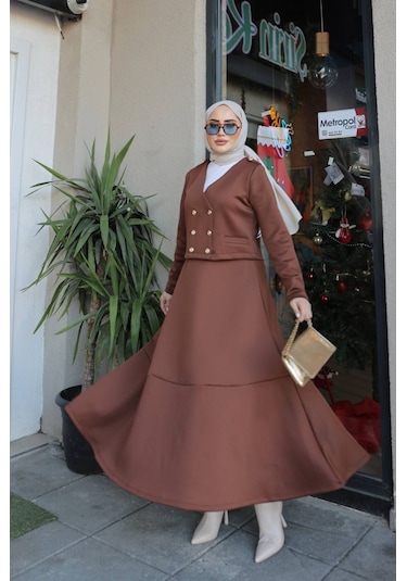 Kruvaze Ceketli Etekli Scuba Takım 001