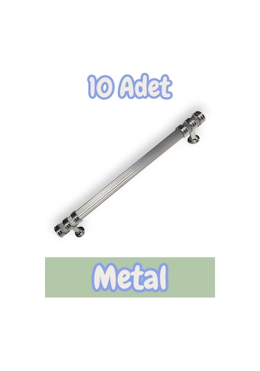 Çizgili Nesli Alüminyum Metal Lüks Modern Mobilya Çekmece Mutfak Dolabı Kulpu Krom 128mm 10 Adet Krom