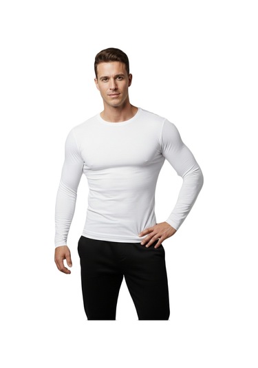 Deepsea Erkek Beyaz Uzun Kollu Sıfır Yaka Sweat 230042 Beyaz Deepsea Erkek Beyaz Uzun Kollu Sıfır Yaka Sweat 230042 Beyaz