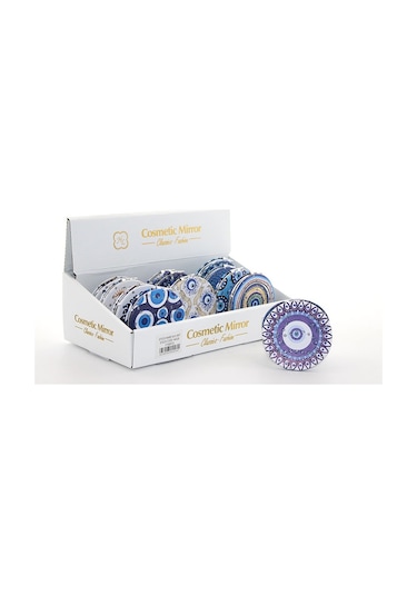 Taşlı Nazar Boncuklu El Aynası İnce Alk2497