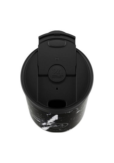 Travel Tumbler Black Marble Paslanmaz Çelik Termos Bardak 350 Ml Siyah