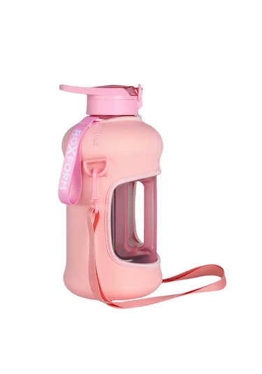 Roxform 2200 Ml Pembe Kılıf Premium Suluk Matara Bpa & Bps İçermez, Kılıflı Ve Sızdırmaz Pembe, Pembe Kılıf