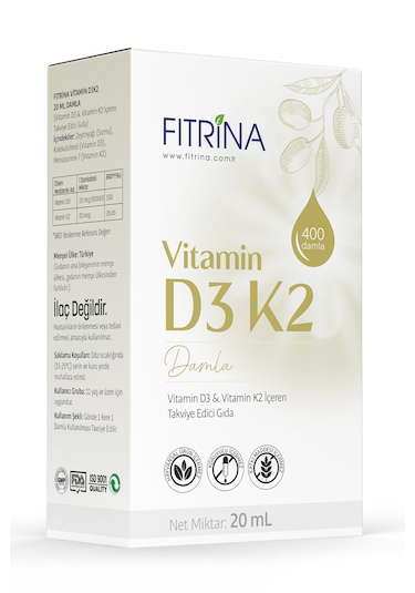 Fıtrina Vitamin D3k2 Damla 20 Ml