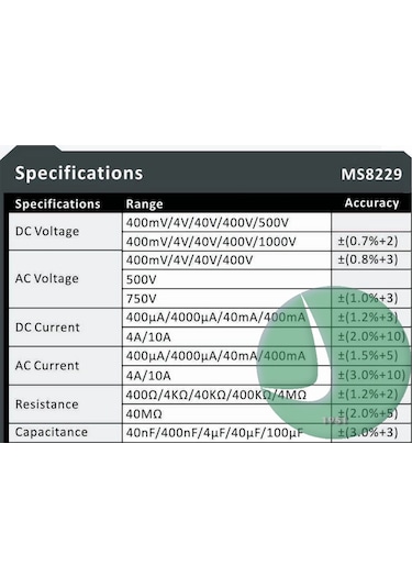 Mastech Ms8229 Dijital Multimetre
