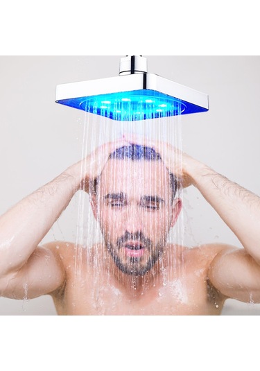 Suofeng 8 Led Renkli Isı Algılama Duş Başlığı - Otomatik Işık Değişimi - Dayanıklı Abs Malzeme Diğer