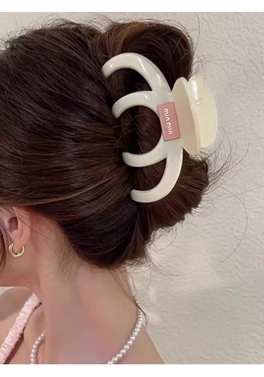 Symbol Saç Tokası Büyük Krab Büyük Saç Tokası Krab 248809570 Beyaz