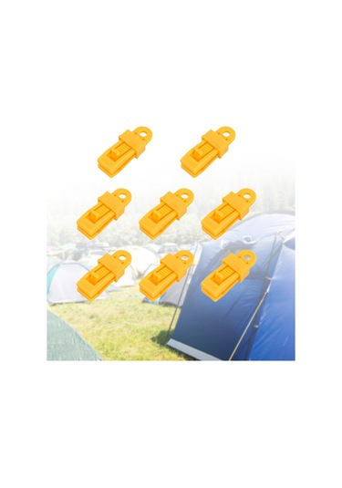 Homyl 8 Adet Branda Klipsleri Askıları Kelepçeleri Sarı Sarı