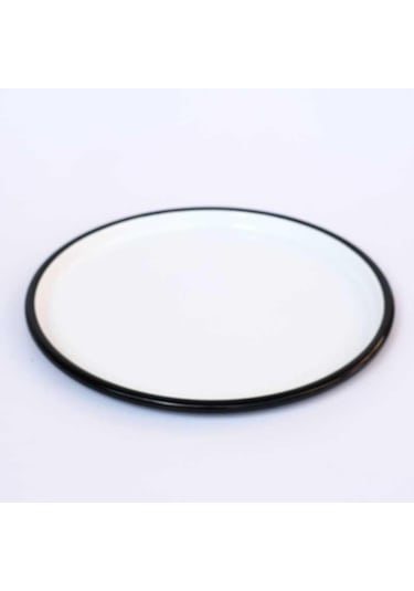 Emaye Pizza Tepsisi 28 No Gri