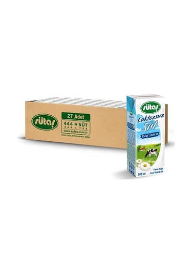 Sütaş Laktozsuz Süt 27 x 200 ML