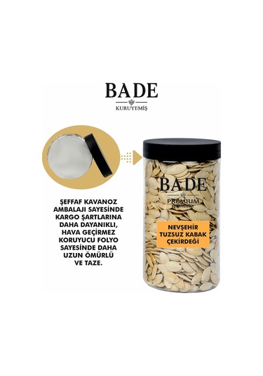 Kavrulmuş Tuzsuz Kabak Çekirdek Nevşehir 300 Gr. 300 G