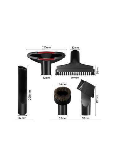 Amigaelegant Elektrikli Süpürge Fırçası Uyarlaması: 32mm Evrensel Beş Katmanlı Adaptör