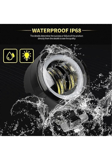 Zarif Motosiklet Işığı 3 İnç 7d 20w Yuvarlak Diyaframlı Otomatik Motosiklet Led Çalışma Işığı Led Bakım Spot Işığı Çok Renkli