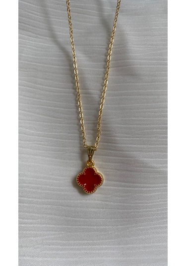 İlknur Doğal Taş Evi Çelik Kaplama Yonca Kolye