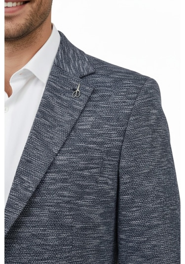 Erkek Tek Spor Ceket Çift Yırtmaçlı Bgl-st04981 Lacivert