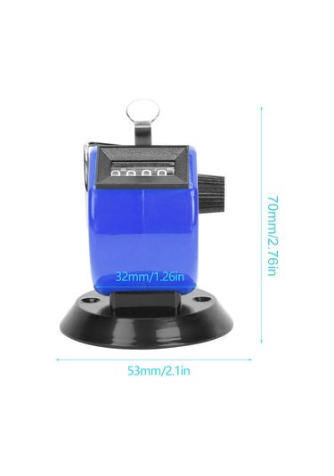 Yaozixa Berm Mekanik El Sayacı, 4 Basamaklı Abs Kasa, 9999'e Kadar Sayma Aralığı, Kanca Ve Tabanlı, Masaüstü/kollektif Toplamlar İçin Mavi