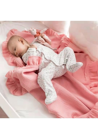 Dolıty Kundaklama Battaniyeleri Bebek Fotoğraf Props Için Pembe Pembe
