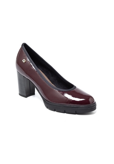 Naplack Nero Topuklu/ Stiletto Kadın 4l5863ds Donna Serena 5863ds Slıde Naplack Bordeaux Naplack Nero
