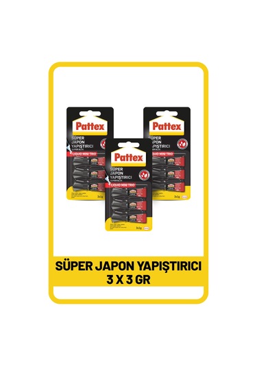 Pattex Süper Japon Yapıştırıcısı 3 x 1 G
