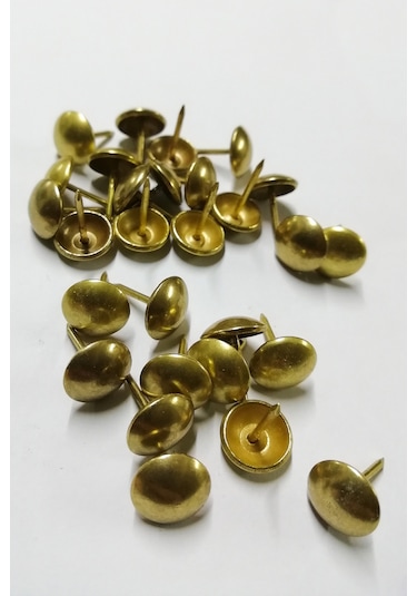 100 Adet 11 mm Sarı Kabara Raptiye Hobi Çivisi Koltuk Çanta Tasarım Aksesuar Süsü