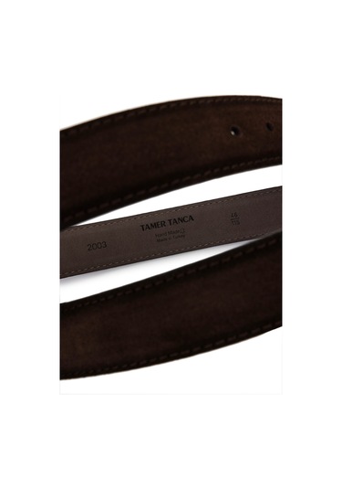 Tamer Tanca Erkek Hakiki Deri Kahverengi Süet Spor Kemer 171 2003 Erk Kmr Y25 Kahve Suet Kahverengi