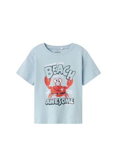 Name It Nmmvagno Ss Loose Top Mavi Erkek Çocuk Kısa Kol T-shirt Mavi