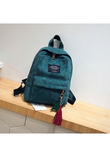 Ganzhoushop Sırt Sırt Sevimli Rahat Püskül Okul Öğrenci Lake Kadınlar Kadife İçin Çantası Çantası Çantası Blue Gt Çok Renkli