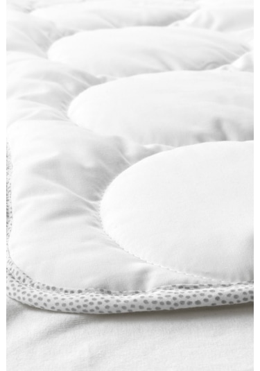 Lenast Bebek Yorganı Beyaz-gri Meridyendukkan 110x125 Cm Pamuk/liyosel