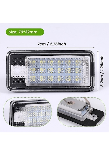 Supermarket1 Audi A3 S3 8p A4 B6 B7 A5 A6 Led Plaka Lambası - Yüksek Kalite