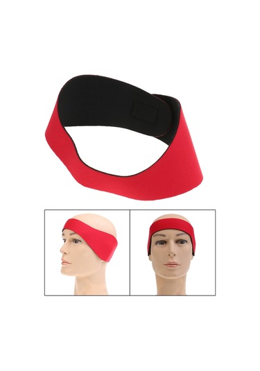 Suntek Yüzme Kafa Bandı Ayarlanabilir Banyo Dalışı Su Kırmızı