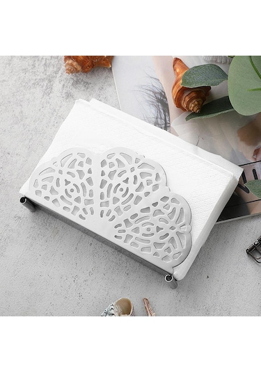 Homyl Kağıt Peçete Tutucu, Depolama Organizatör, Parti Gümüş