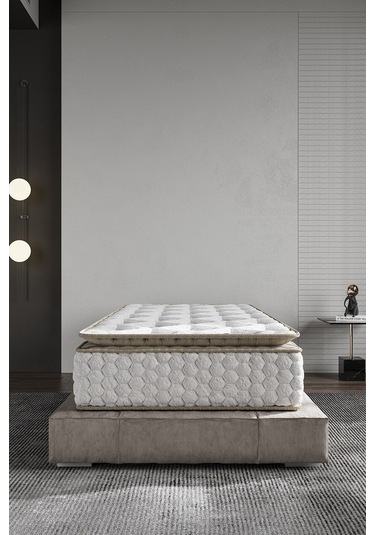 Aksviva Cortado Tek Kişilik Pedli Paket Yaylı Yatak 30 Cm BEYAZ