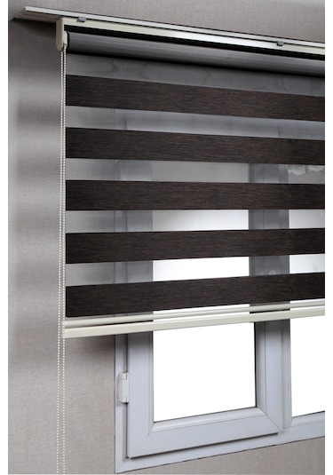 Acı Kahve Bambu Zebra Stor Kaliteli Güneşlik Perdele